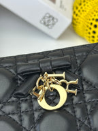 D Bow Logo Card Holder | S2867/ S2866| Lambskin |