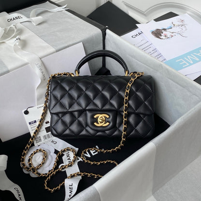 Mini Quilted Handle Flap Bag (Premium Quality)
