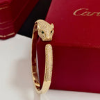 Panther Head Bangle | Diamond Setting | V Gold |