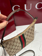 Canvas &  Leather Shoulder Bag | 863406 | Premium Quality