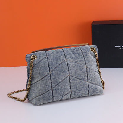 YL.S Loulou Puffer Denim Cloud Bag: Elevate Your Style with Timeless Sophistication