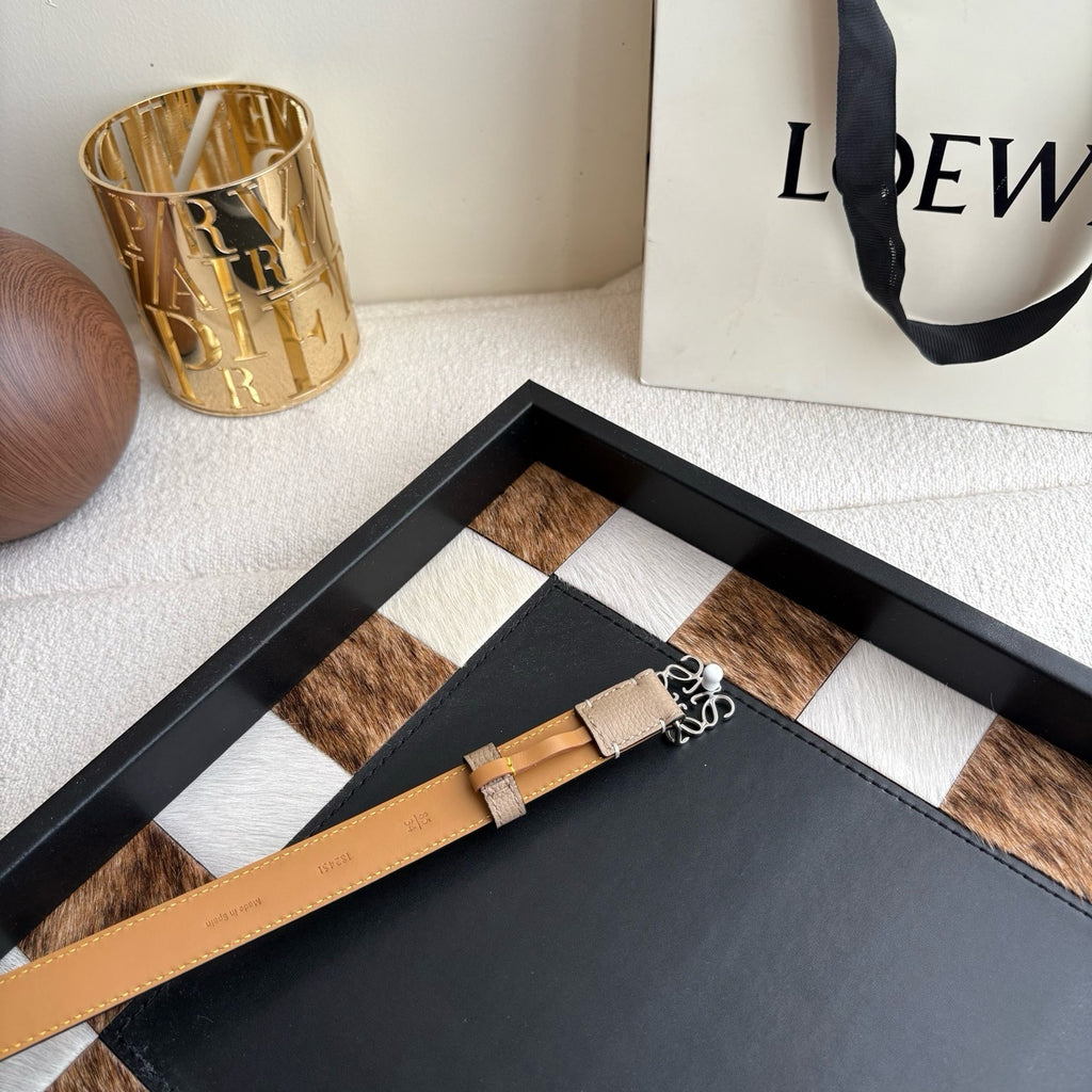 Anagram Buckle Leather Belt