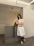 Quilted Suede-Lambskin Shoulder Bag