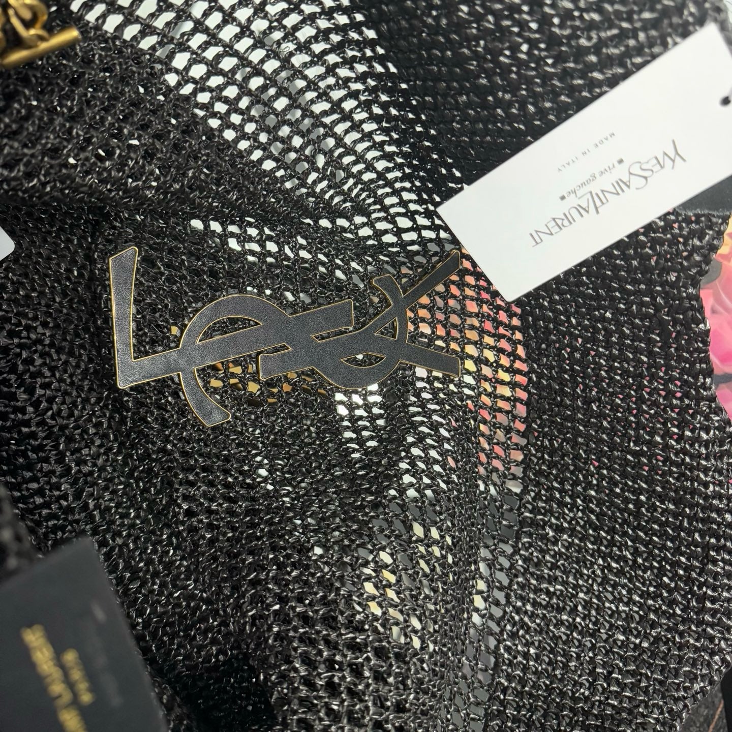 ICARE Woven Raffia Logo Tote (Premium Quality )