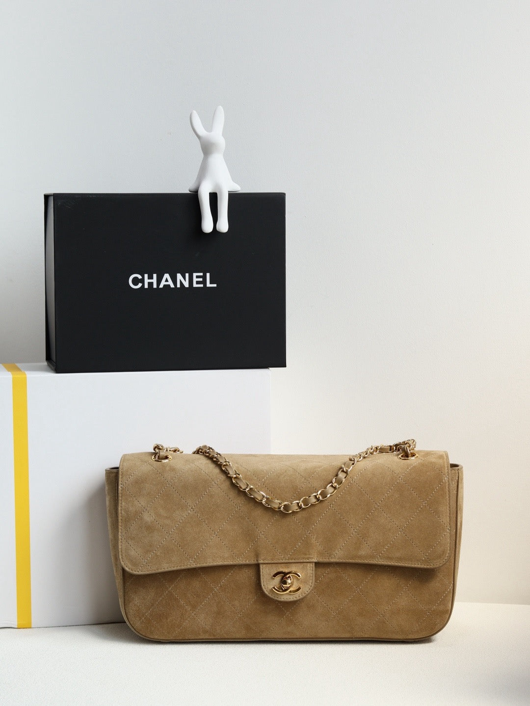 26S Suede & Calfskin Maxi Flap Bag | (Premium Quality+++)