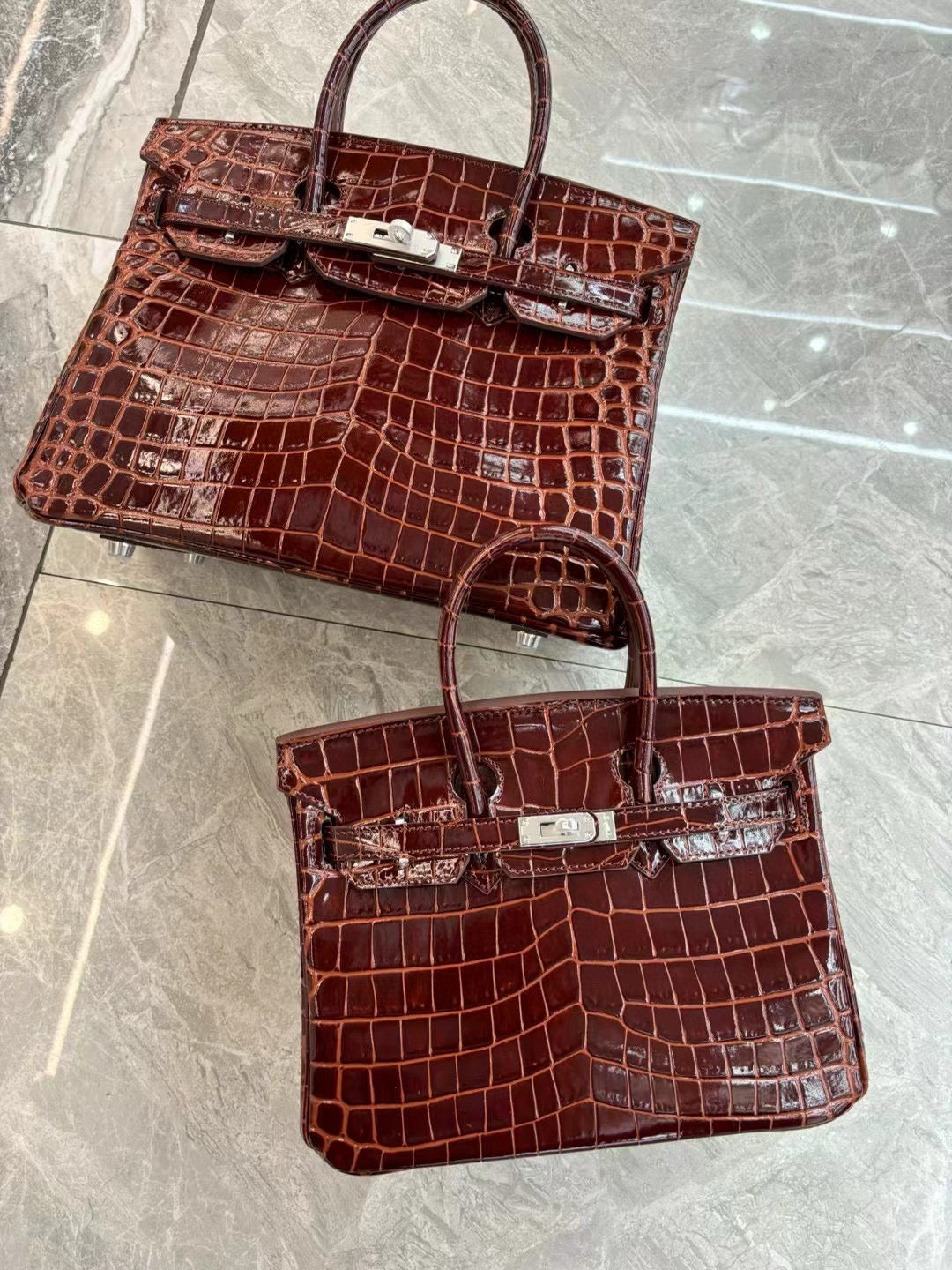 Her*mes Crocodile Pattern Birkin Bag