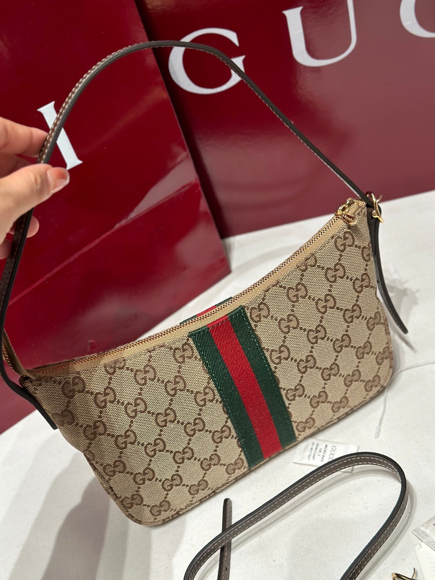 Canvas &  Leather Shoulder Bag | 863406 | Premium Quality