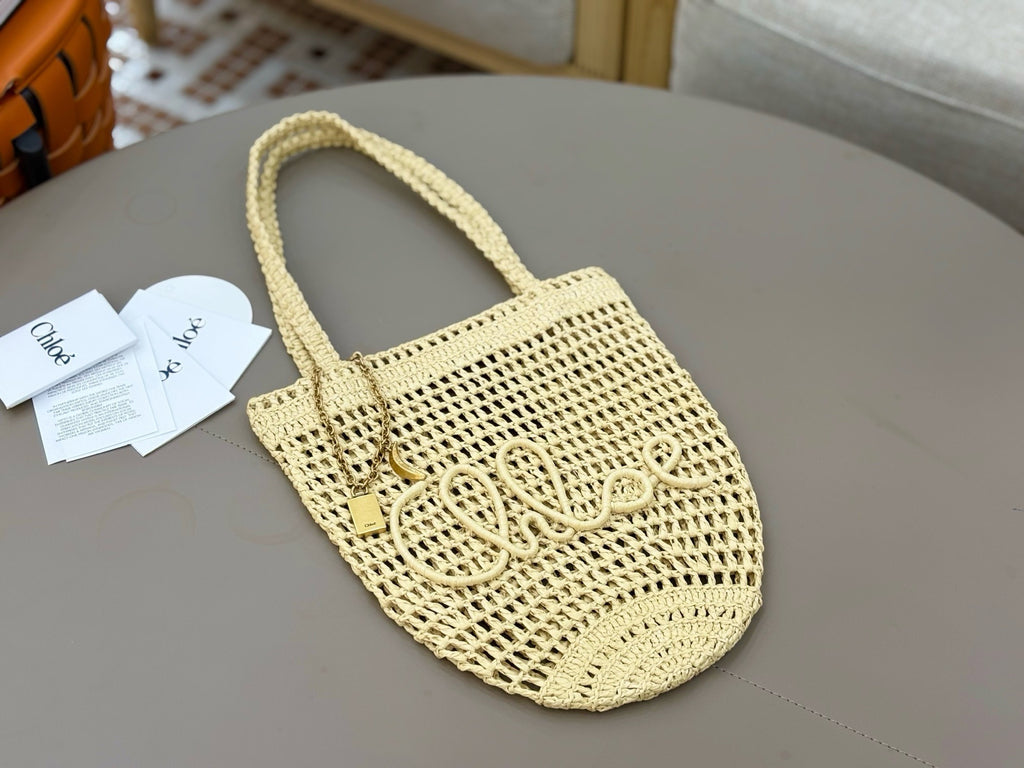 Handcrafted Raffia & Leather Tote  (Premium Quality)