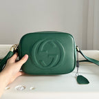 Classic Embossed Leather Camera Bag  (Genuine Cowhide)