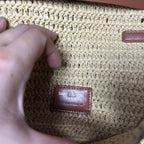 ICARE Woven Raffia Logo Tote (Premium Quality )