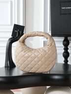 ICare Baby Pink Napa Leather Croissant Shoulder Bag