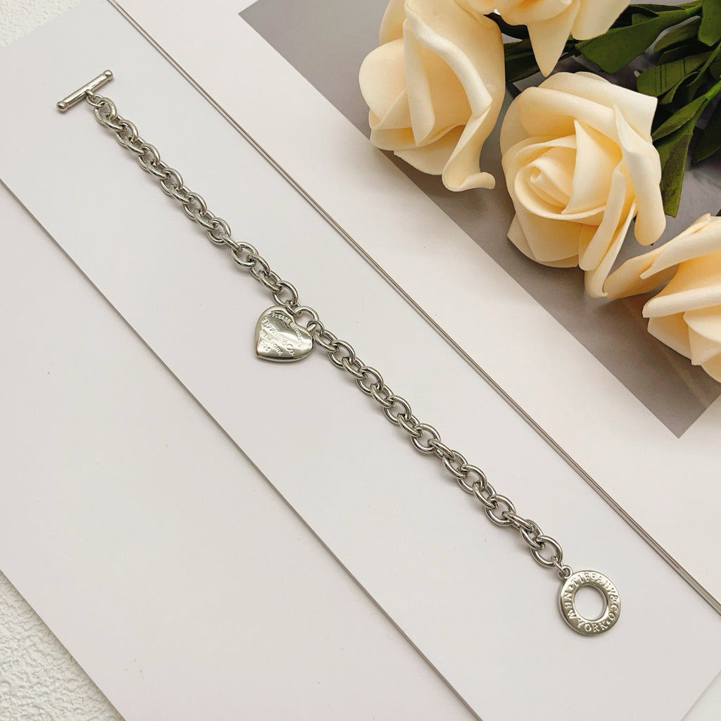 Heart Charm Bracelet | Silver | Brass | Artisan Collection