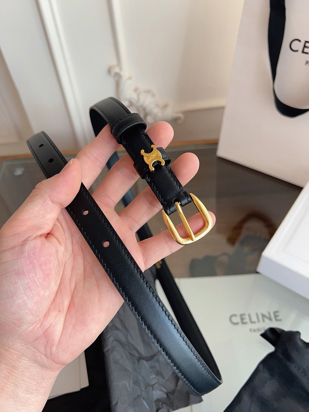 Vivienne Taurillon Belt | 18mm