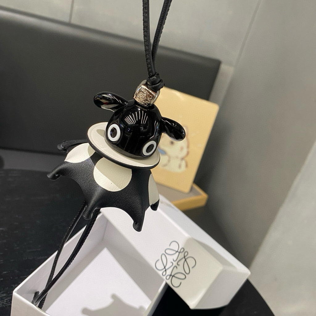 Puzzle Polka Dot Charm | Calfskin &  Acetate