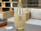 Handcrafted Raffia & Leather Tote  (Premium Quality)