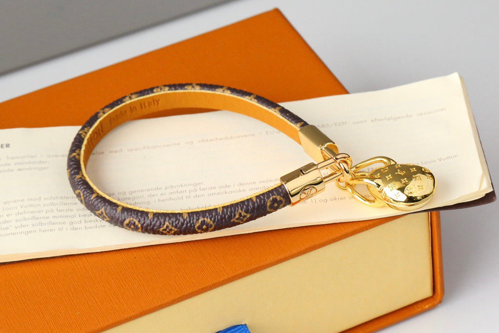 Coffee Floral Leather Bracelet
