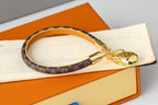 Coffee Floral Leather Bracelet
