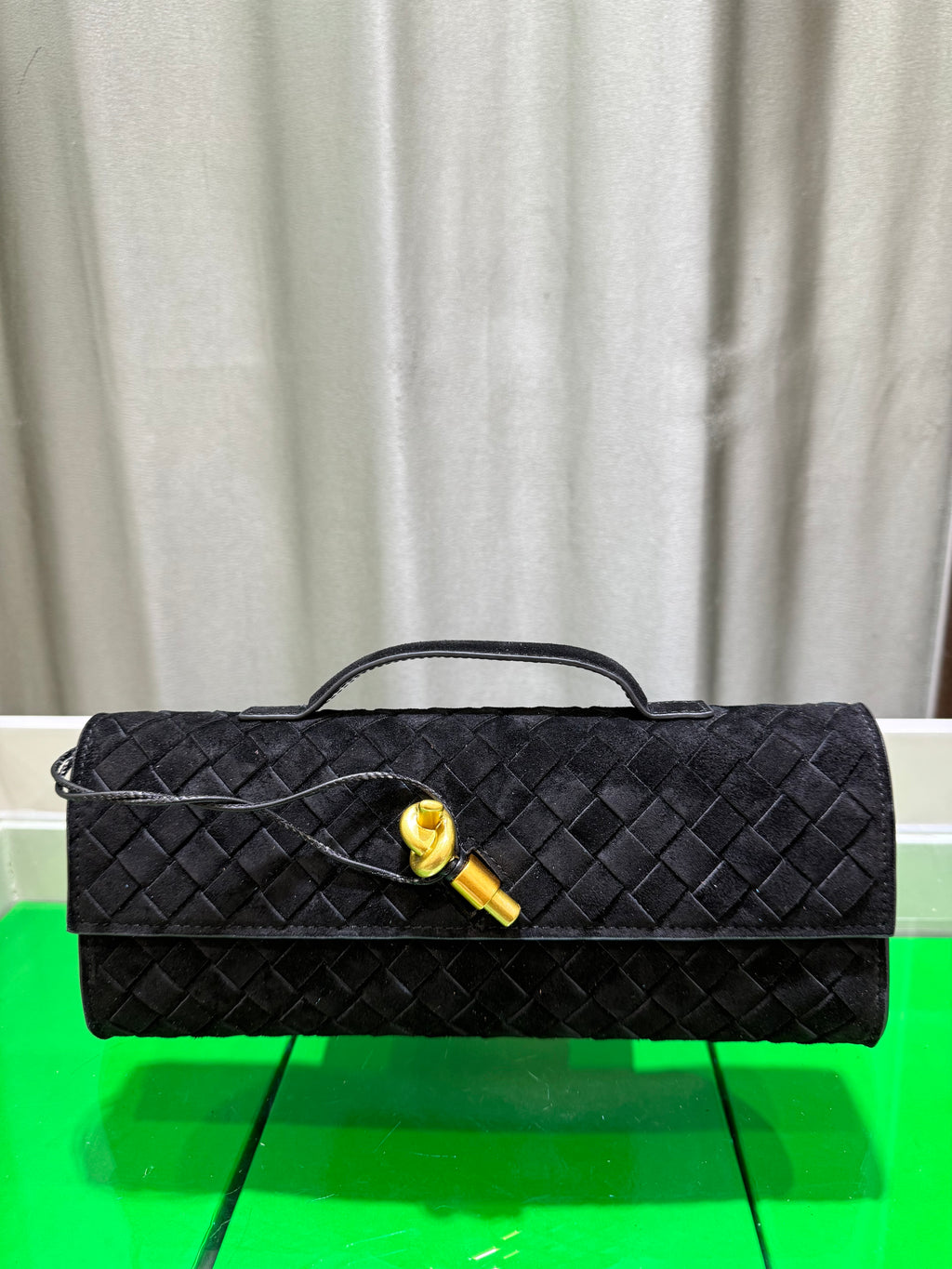 Frosted Leather Evening Handbag