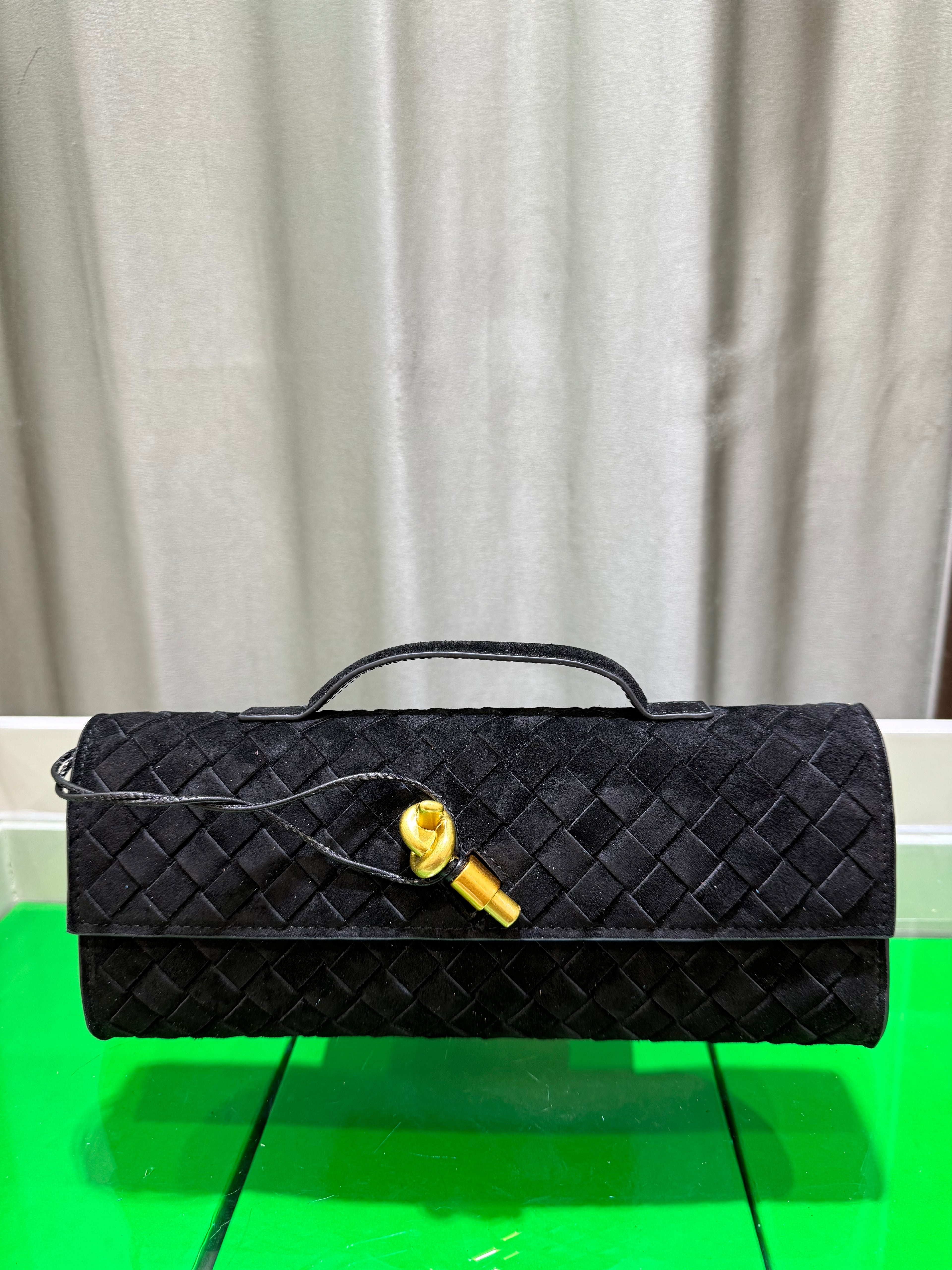 Frosted Leather Evening Handbag