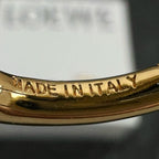 Gold-Tone Carved Diamond Clasp Hoop Earrings