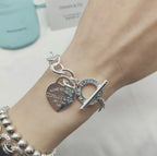 Heart Charm Bracelet | Silver | Brass | Artisan Collection