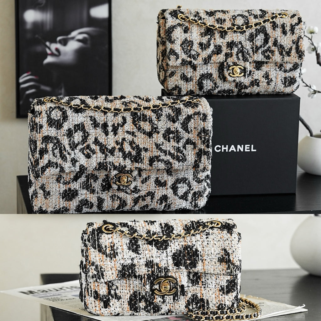 26A Leopard Tweed CF Bag | Premium Quality