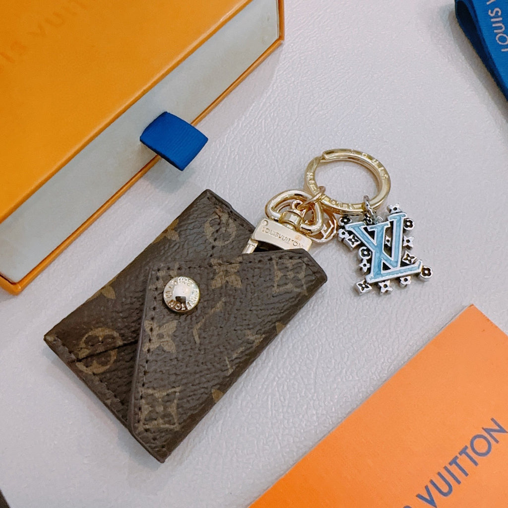 Vintage Metal Key Charm Small wallet