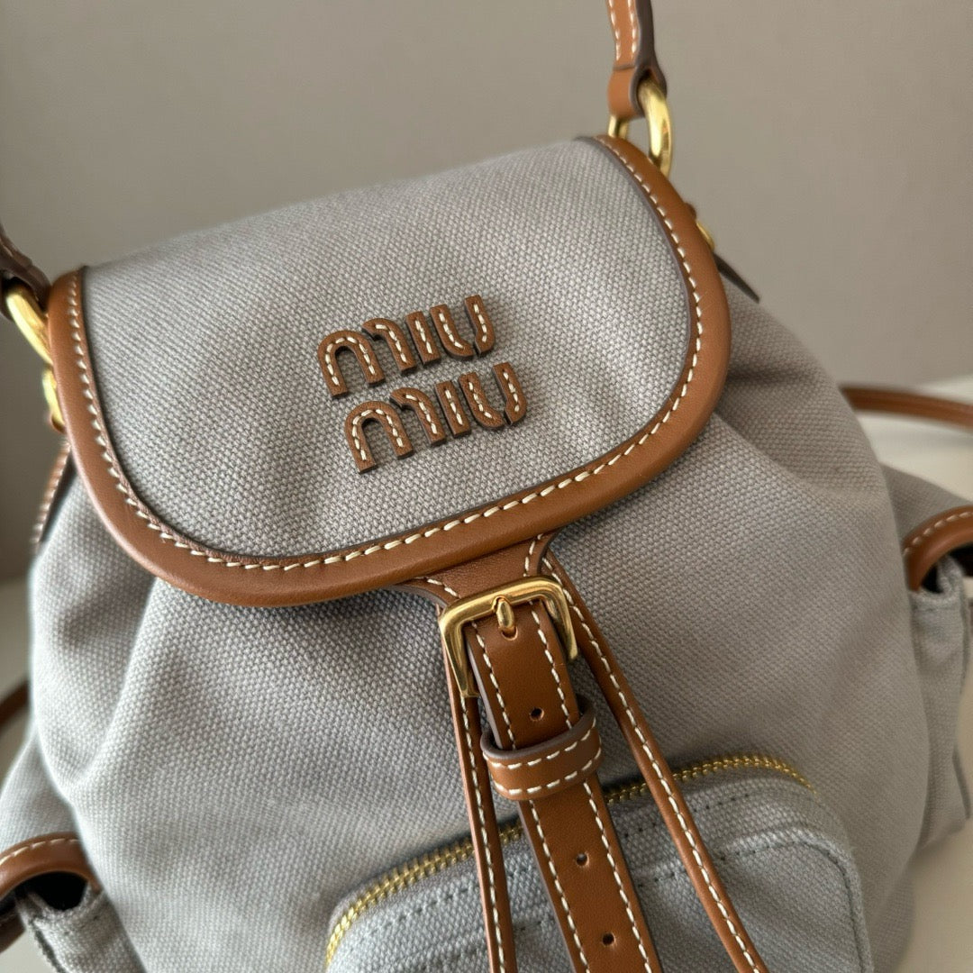 Premium Canvas &  Calfskin College-Style Backpack – JKS