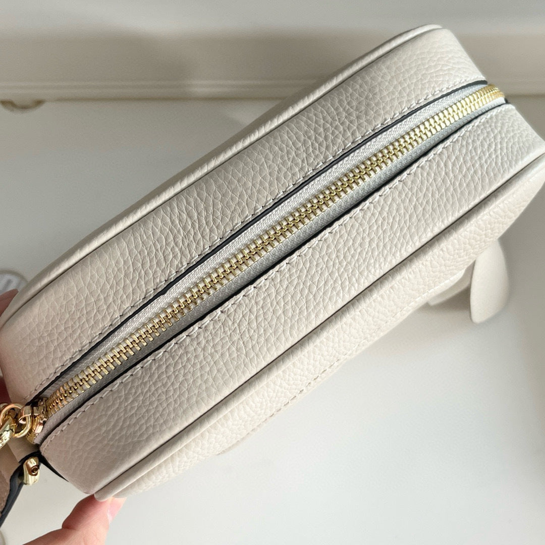 Classic Embossed Leather Camera Bag  (Genuine Cowhide)