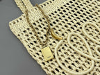 Handcrafted Raffia & Leather Tote  (Premium Quality)