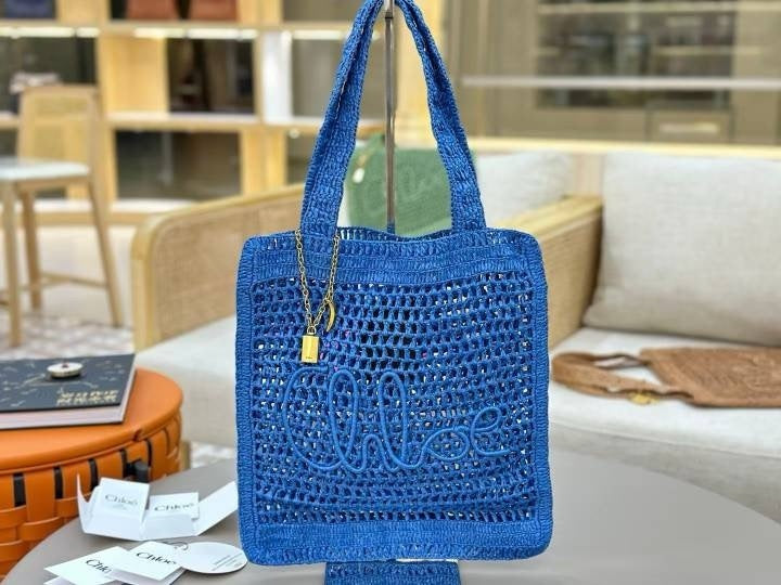 Handwoven Raffia &  Calfskin Tote (Premium Quality)