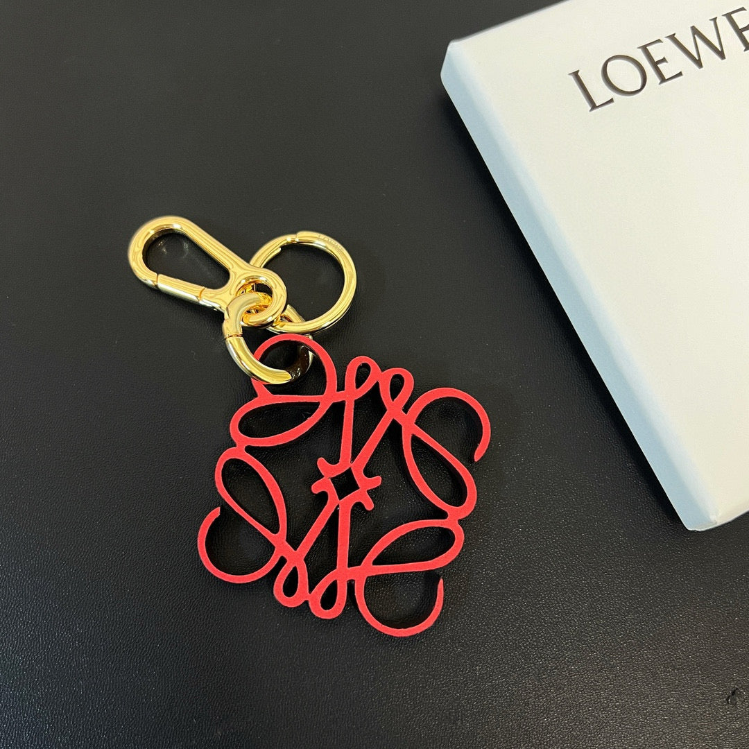 Two-Tone Leather Key Charm