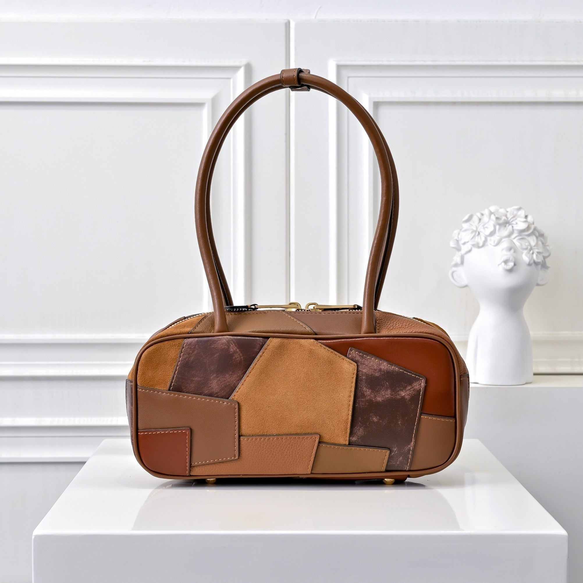 Patchwork Bowling Bag – Versatile & Unique Design