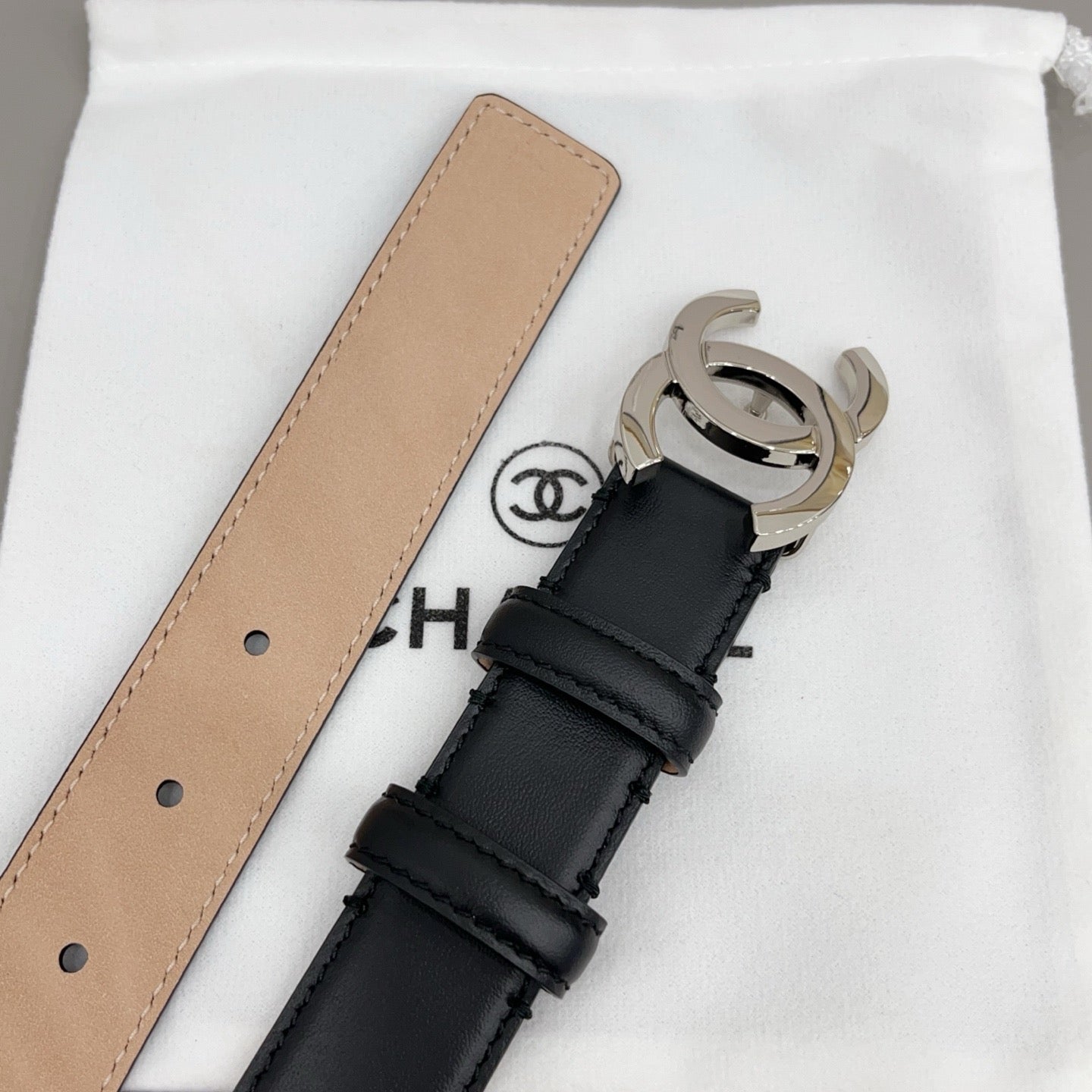 Logo Reversible Belt | 3cm | Calfskin Leather