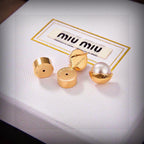 Gold-Tone Alphabet Stud Earrings