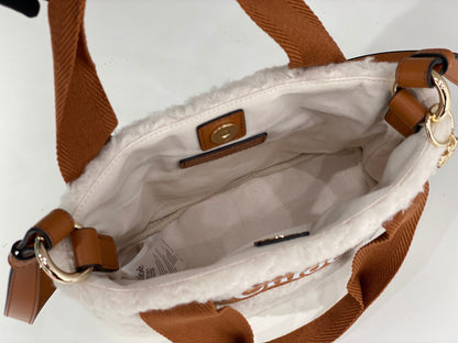 Ch*l*o*e : Furry wooden tote bag