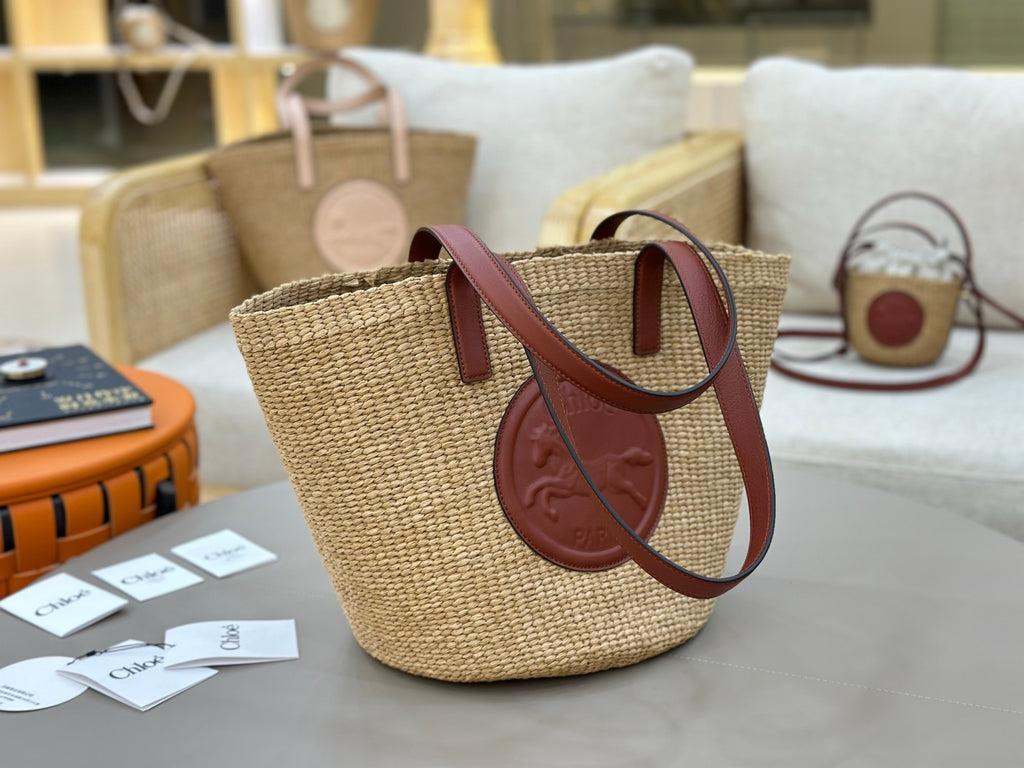 Woven Straw Bucket Bag  (Premium Quality)