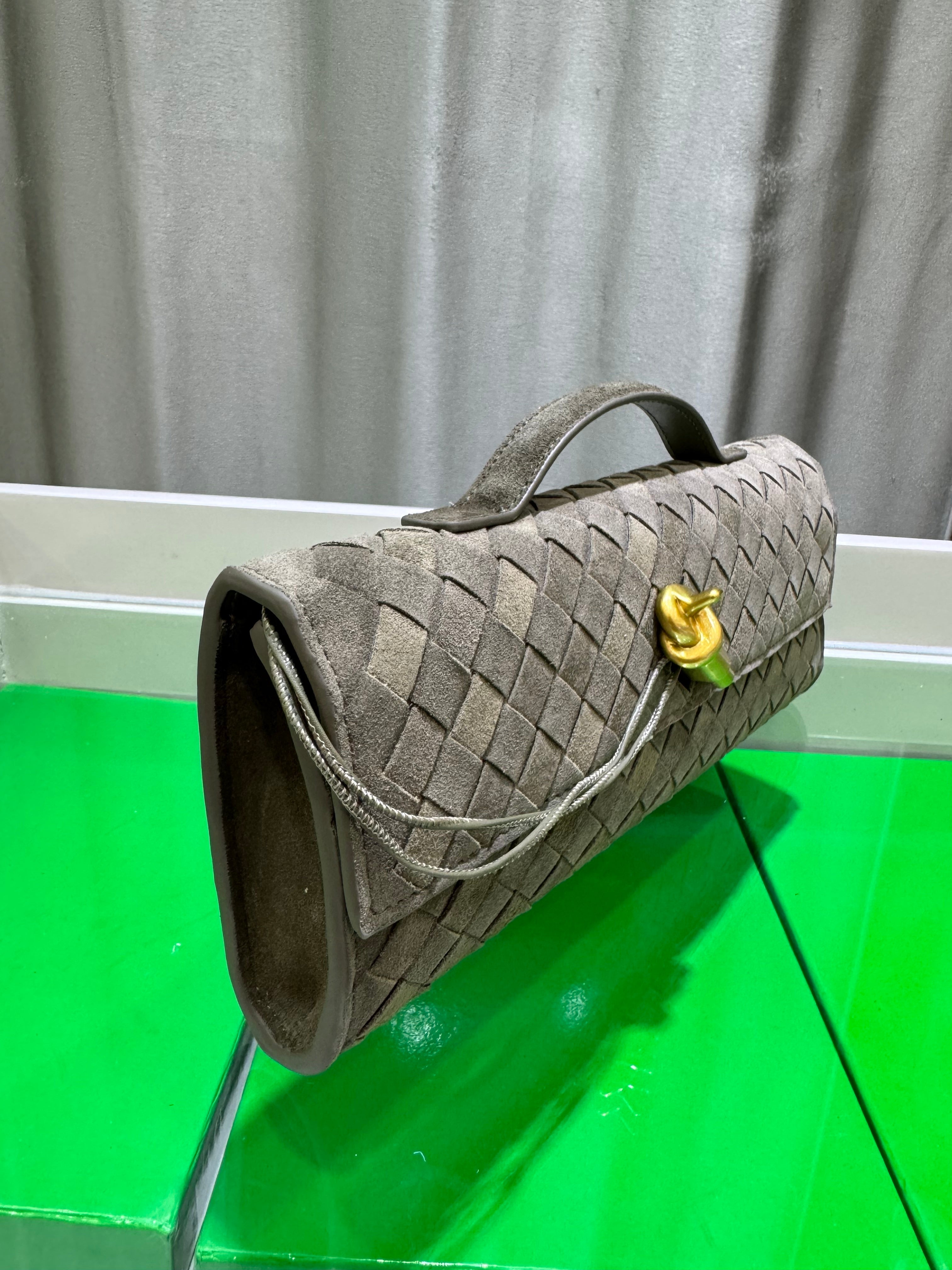 Frosted Leather Evening Handbag
