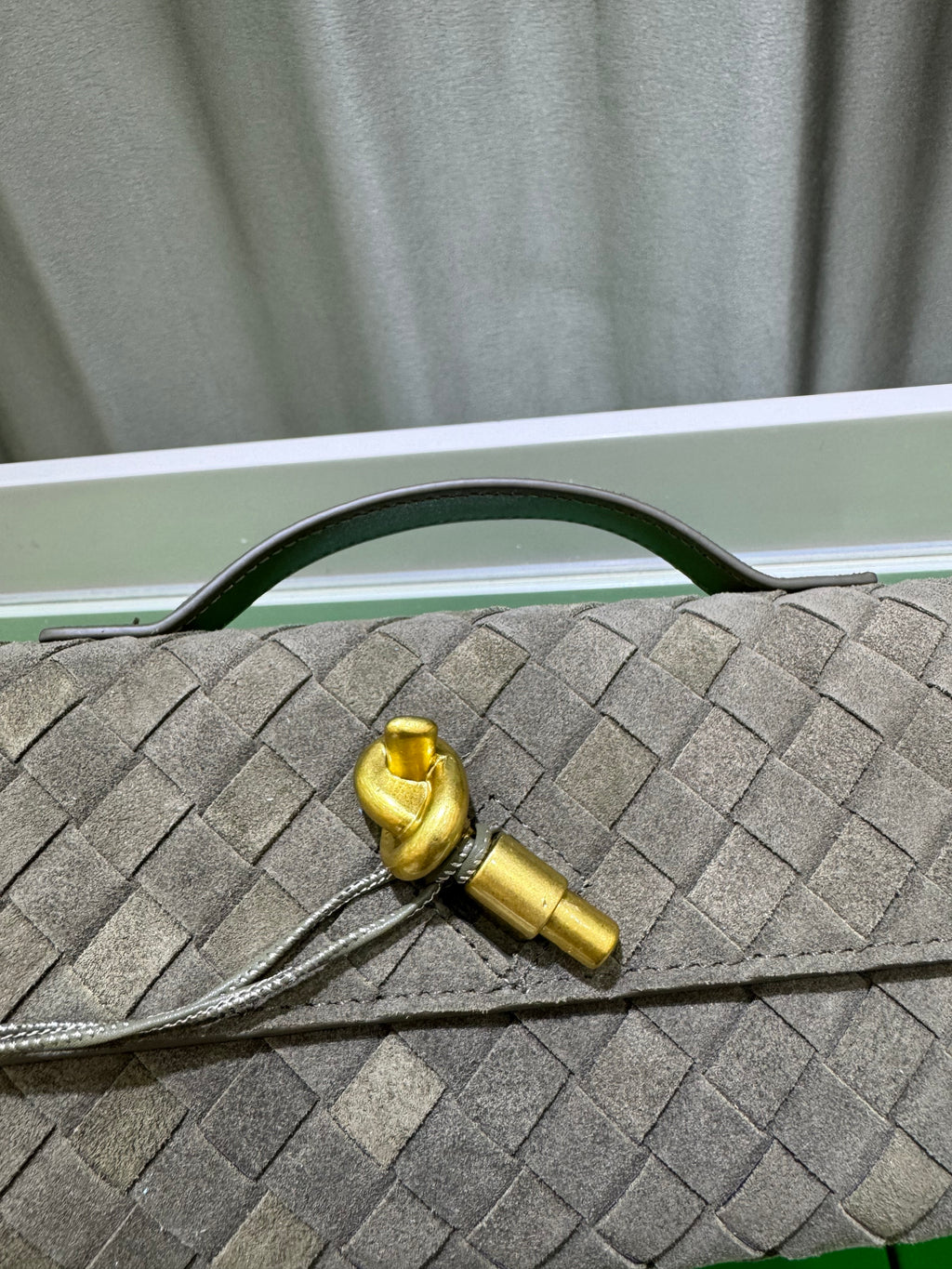 Frosted Leather Evening Handbag