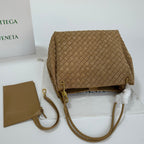 Soft Suede Parachute-Style Woven Bag