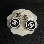 Logo Drop Earrings | Gold Tone
