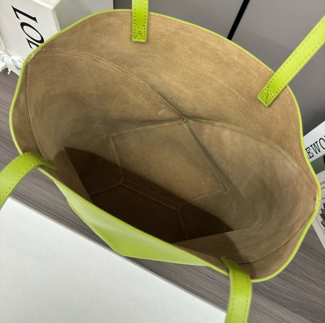 Glossy Leather Puzzle Fold Tote