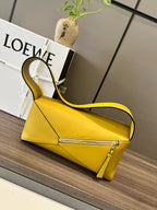 Premium Geometric Soft Leather Shoulder Bag – DSX