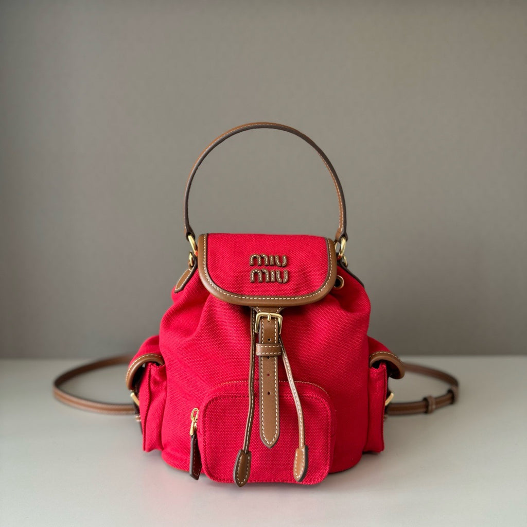 Premium Canvas &  Calfskin College-Style Backpack – JKS