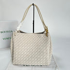 Soft Suede Parachute-Style Woven Bag