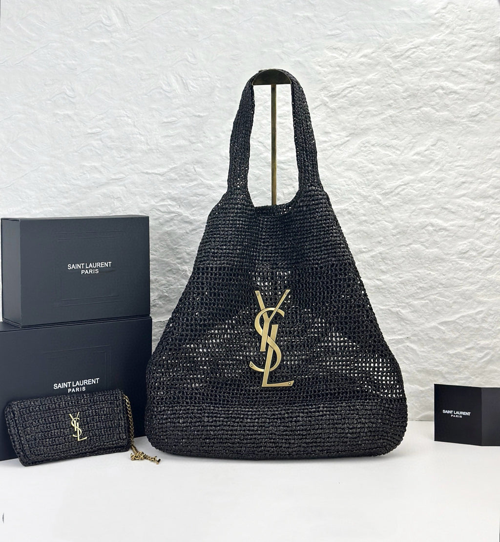 ICARE Natural Raffia Large Handwoven Tote Bag (High quality )