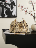 Spotted leopard plush Hobo bag (Premium quality )