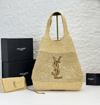 ICARE Natural Raffia Large Handwoven Tote Bag (High quality )