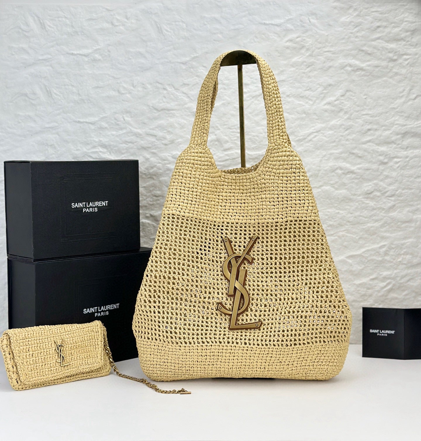 ICARE Natural Raffia Large Handwoven Tote Bag (High quality )
