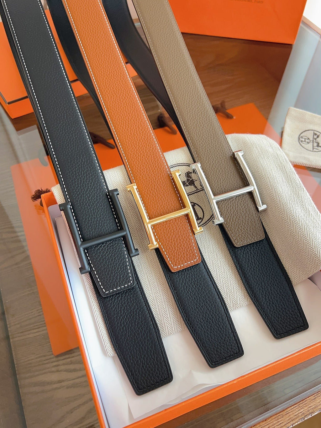 Premium Reversible Leather Belt — 3.8cm Width